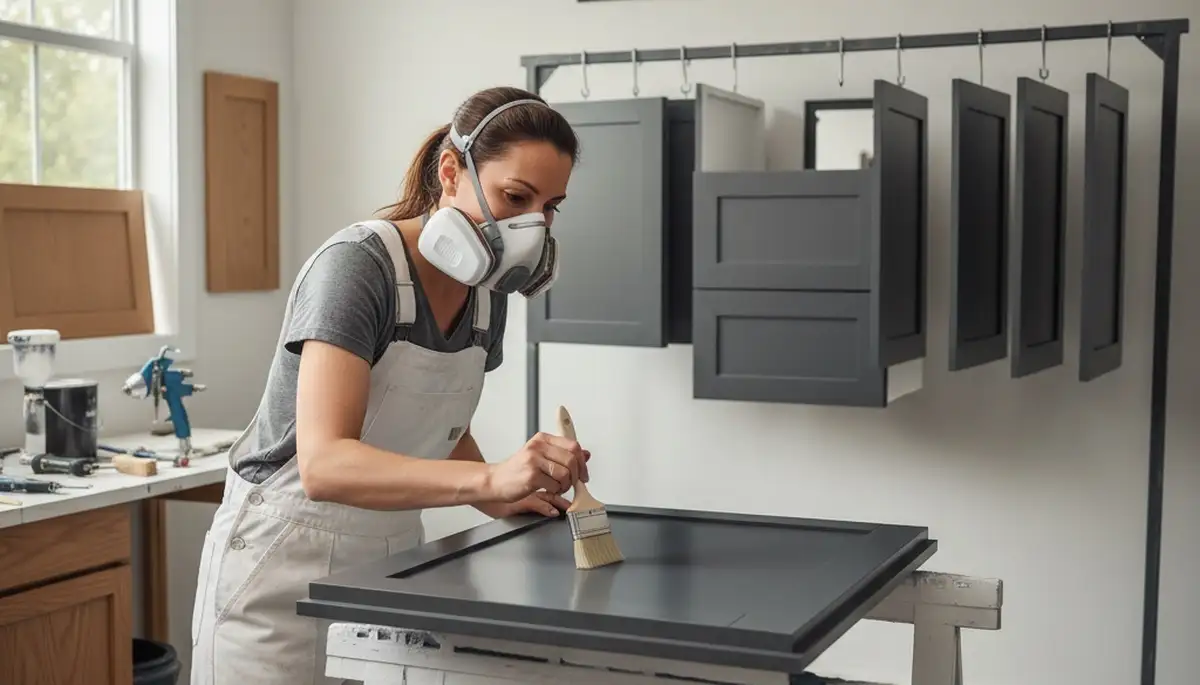 Cabinet painting in Anaheim, CA for kitchen transformation with durable, professional finish