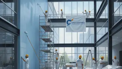 Commercial painting crew refreshing Anaheim, CA business exterior with durable protective coatings