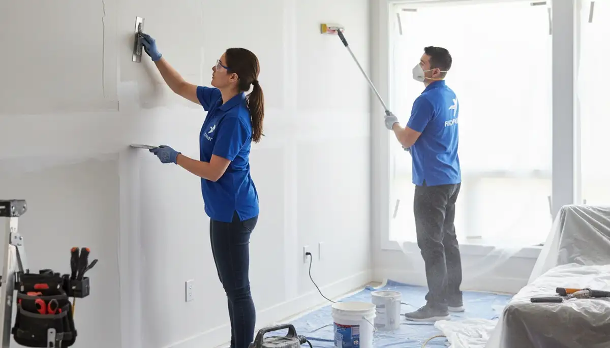 Drywall repair in Anaheim, CA by Anaheim Paint Pros for cracks, holes, and water damage