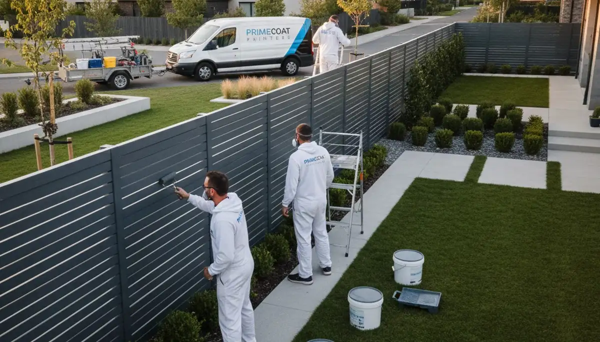 Fence painting in Anaheim, CA by Anaheim Paint Pros for durable sun and moisture protection