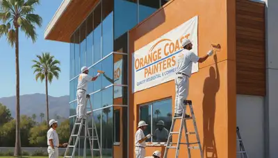 Painter in Anaheim, CA applying fresh interior paint to a home wall