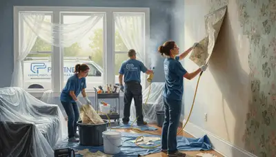 Wallpaper removal service in Anaheim, CA for clean wall prep in older homes
